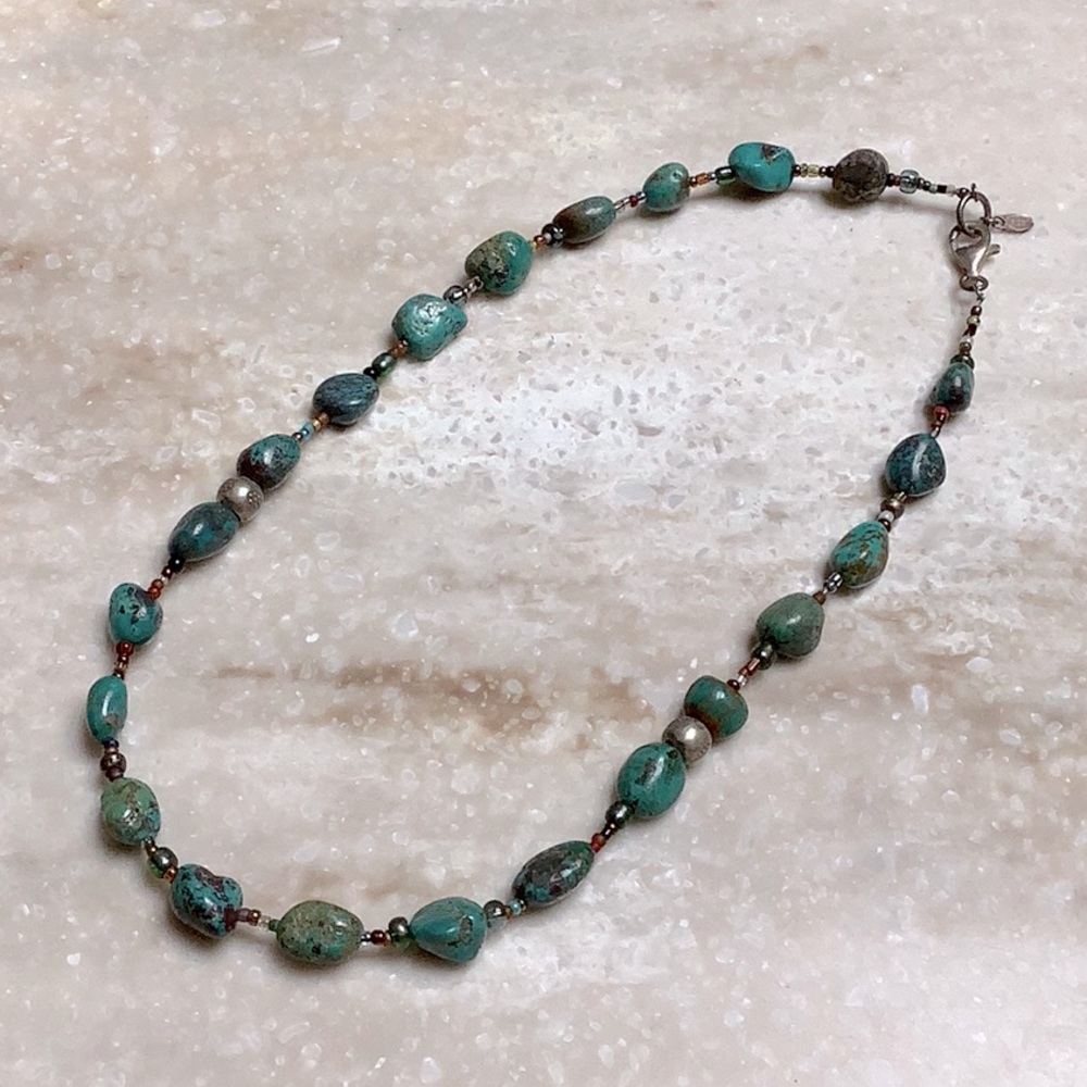 😍925 Silver & Turquoise Necklace 17”😍NWOT